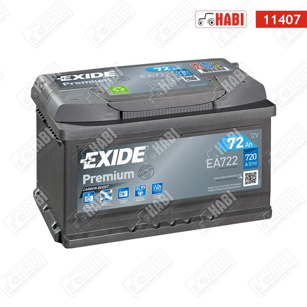 Akkumulátor 12V 72Ah 720A jobb+ EXIDE Premium