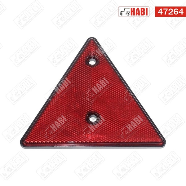 Háromszög alakú piros prizma 150x150x150 mm