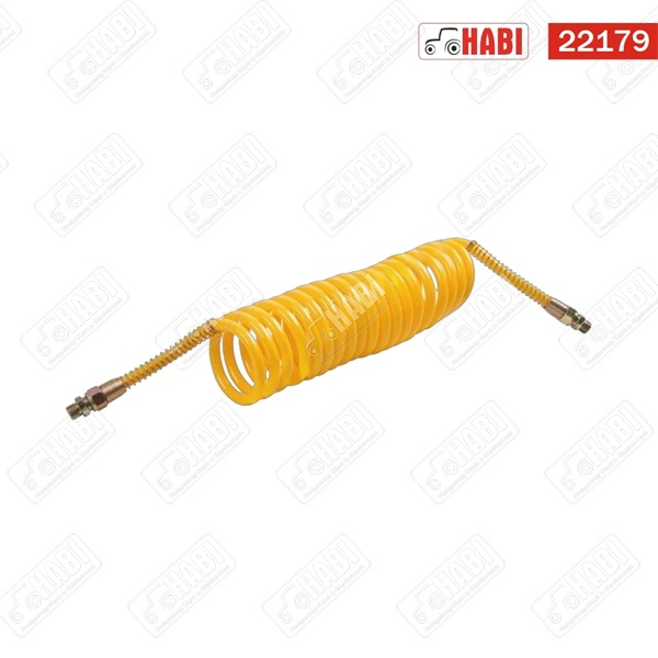 Légféktömlő spirál csatlakozóval 5,5m M16 sárga