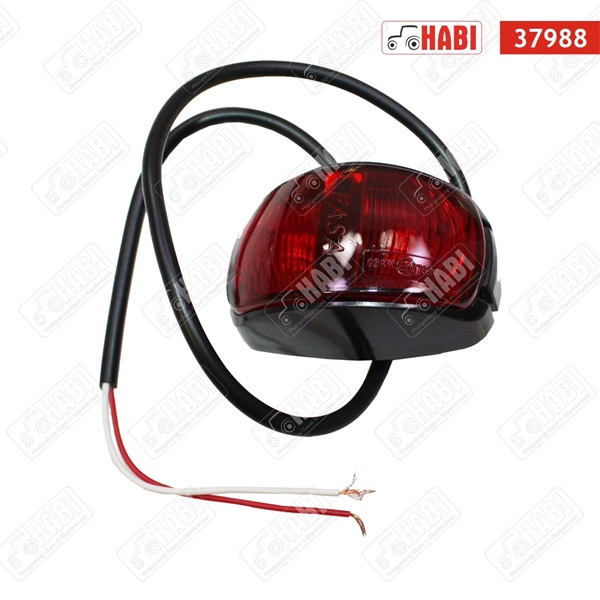 Szélességjelző lámpa LED piros 60x40x30 mm 12 V-24 V