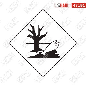 ADR vízi környezetre veszélyes matrica, 100x100mm