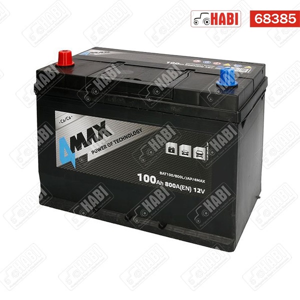Akkumulátor 12V 100Ah 800A bal+ 4MAX