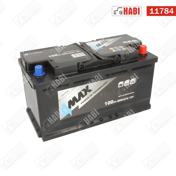 Akkumulátor 12V 100Ah 800A jobb+ 4MAX