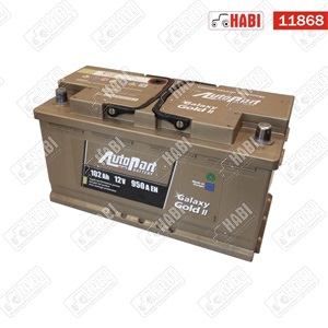 Akkumulátor 12V 102 Ah Galaxy Gold CCA 950A  ( DUAL fedél K2)