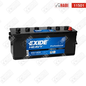 Akkumulátor 12V 140Ah 900A jobb+ EXIDE HEAVY Professional (New Holland T5050 kompatibilis)