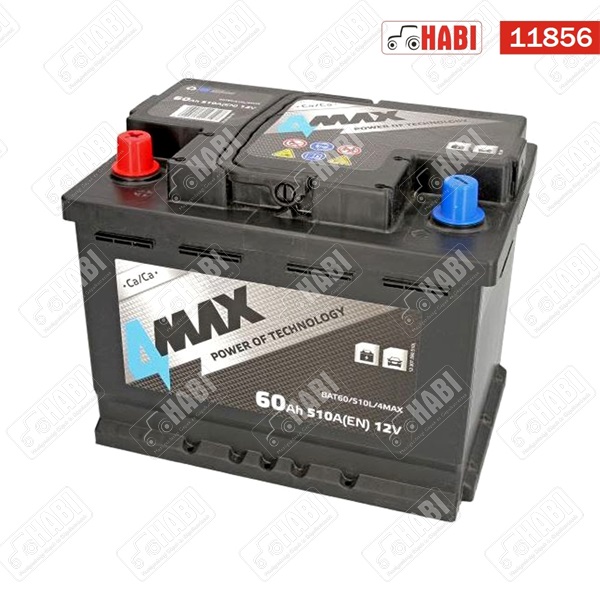 Akkumulátor 12V 60Ah 510A bal+ 4MAX