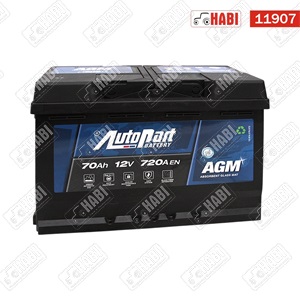 Akkumulátor 12V 70Ah 720 AutoPart GALAXY Start-Stop AGM