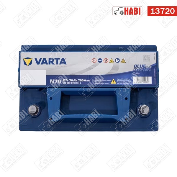 Akkumulátor 12V 70Ah 760 jobb+ EFB Start-Stop Varta