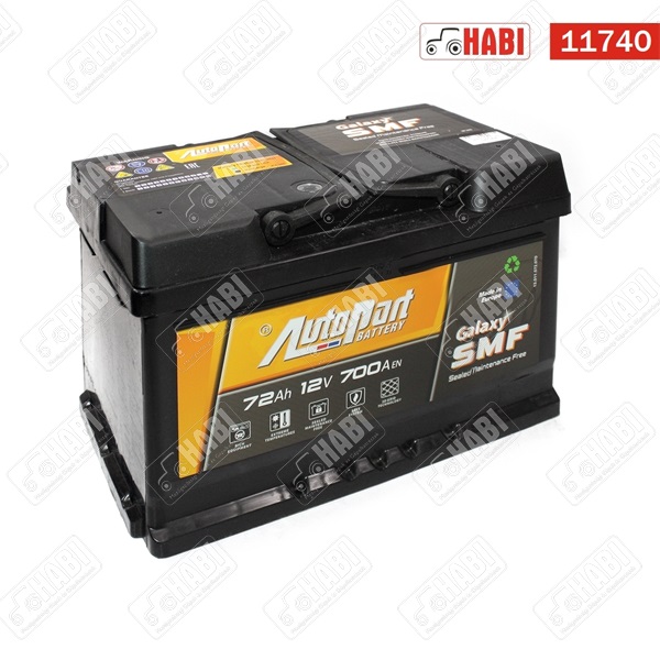 Akkumulátor 12V 72AH 700A AUTOPART GALAXY SMF