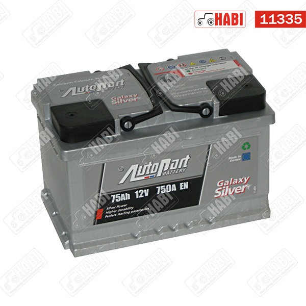 Akkumulátor 12V 75Ah 750A jobb+ AutoPart Galaxy Silver