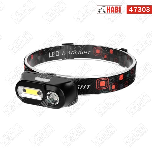 Akkumulátoros LED fejlámpa 1W + 3W,  250 Lumen, 8 funkciós, 1200mAh