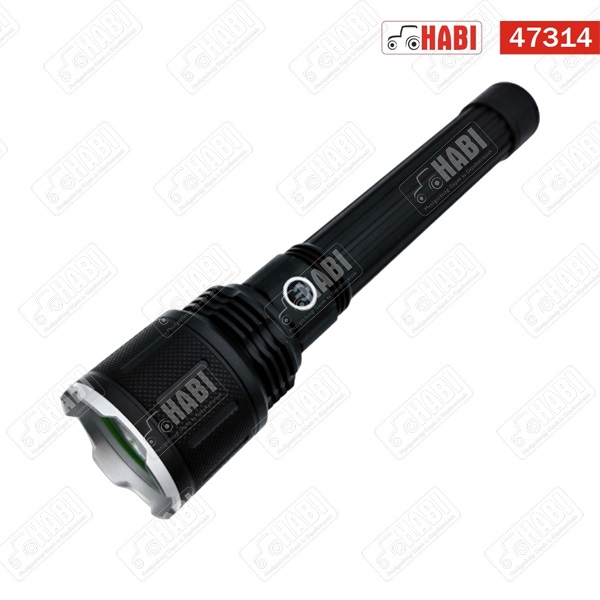 Akkumulátoros kézi LED zseblámpa 20W, 1000 Lumen, 5 funkciós, 2 x 3000mAh