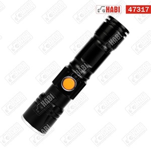 Akkumulátoros kézi LED zseblámpa 3W, 180 Lumen, 5 funkciós, 1200mAh