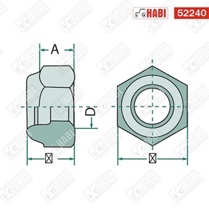 Anya önzáró colos 3/8" UNC hg.