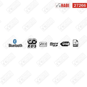Autórádió BT/RDS/USB/SD/MP3/AUX IN