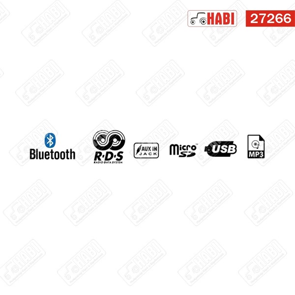 Autórádió BT/RDS/USB/SD/MP3/AUX IN