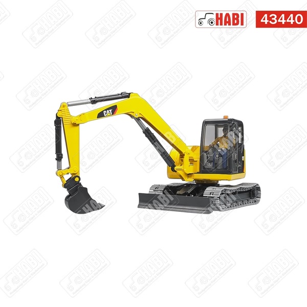 BRUDER CAT mini kotrógép + építőmunkás bábu