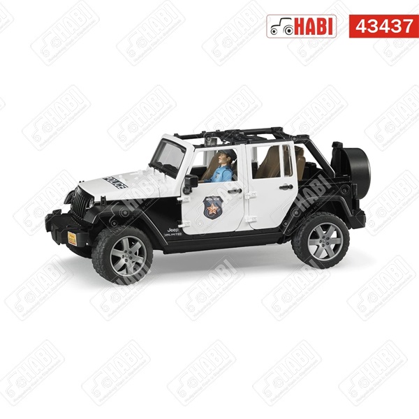 BRUDER Jeep Wrangler Rubicon rendőrautó rendőrrel