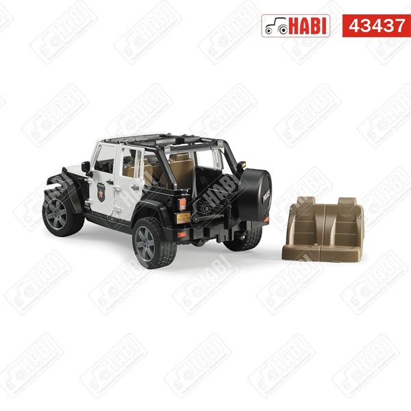 BRUDER Jeep Wrangler Rubicon rendőrautó rendőrrel