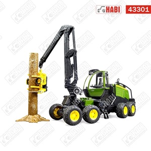 BRUDER John Deere 1270G fakitermelő gép fatörzzsel