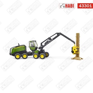BRUDER John Deere 1270G fakitermelő gép fatörzzsel