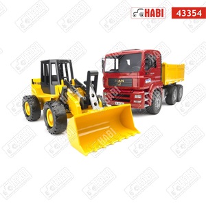 BRUDER MAN TGA teherautó derékcsuklós kerekes rakodóval