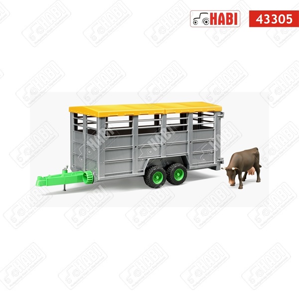 BRUDER Marhaszállító pótkocsi tehénnel