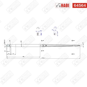 Bálatüske L=1100 mm M22 anyával /MG/