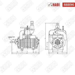 Vákuumszivattyú ékszíjhajtású Battioni Pagani