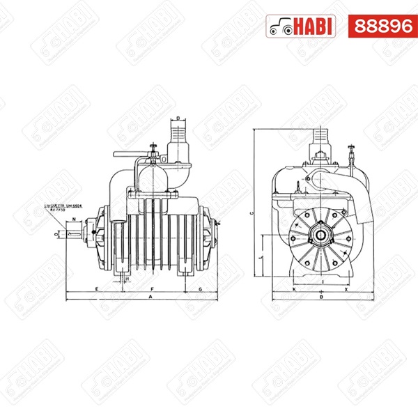 Vákuumszivattyú ékszíjhajtású Battioni Pagani