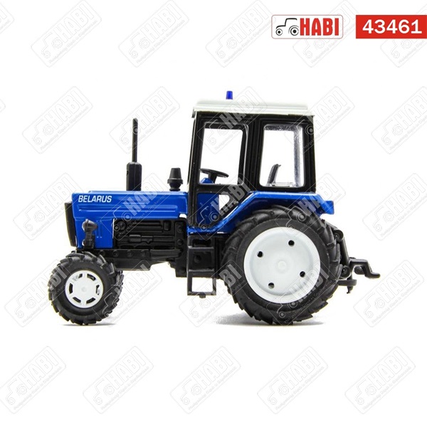 Belarus Traktor modell kék villogóval FÉM KÉK