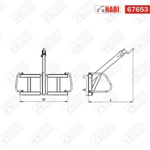 Big-Bag zsák emelő 1 horgos EURO-norm felfogatással, 1500kg teherbírás