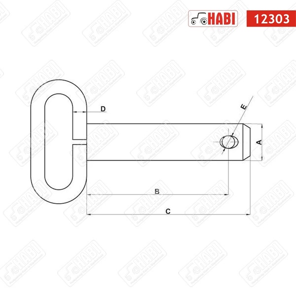 Biztosító csapszeg 28x200 mm