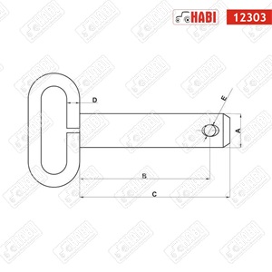 Biztosító csapszeg 28x200 mm