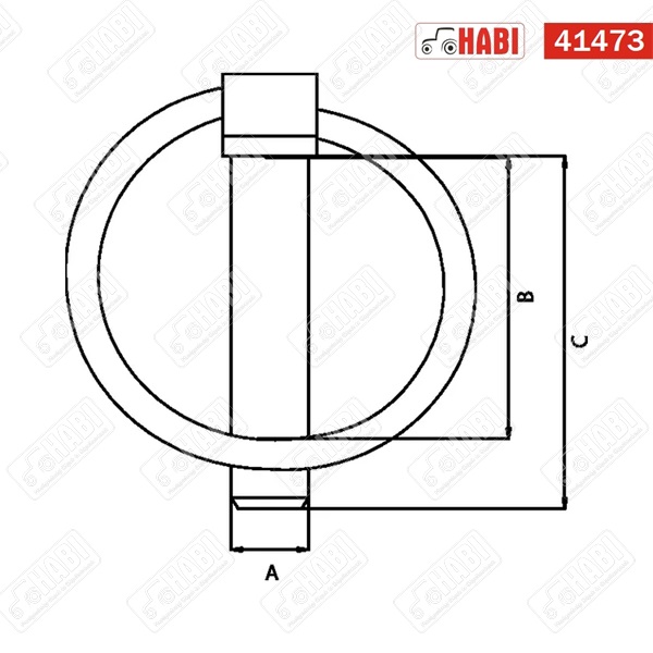 Biztosító elem 11,5x45 mm extra rögzítéssel Rübig