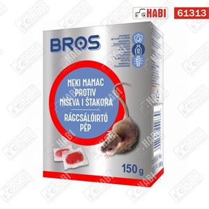Bros rágcsálóirtó pép 150g 29ppm