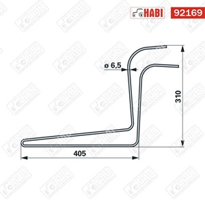 CLAAS rendsodró fog ívelt külső 405 mm 6,5 mm