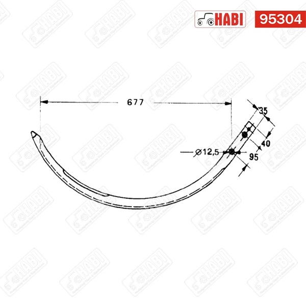 CLAAS bálázó kötözőtű 12,5x677x35mm