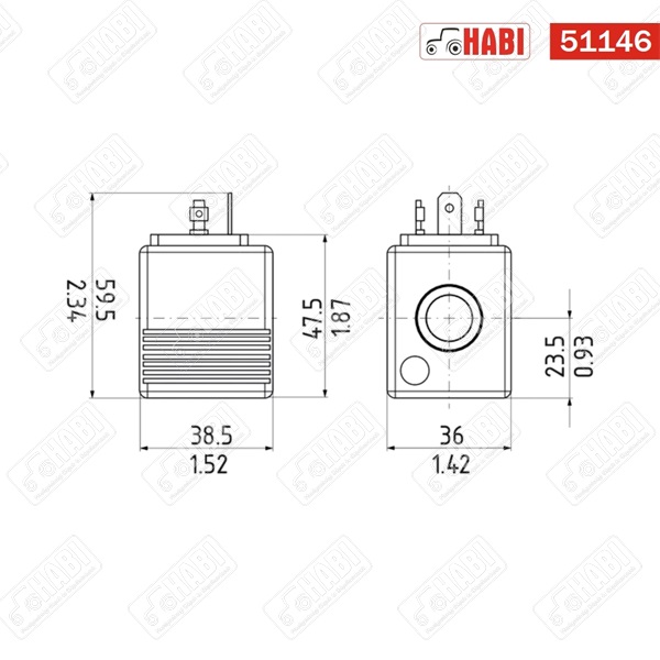 Comatrol mágnestekercs 12V DC R16 20W-DE