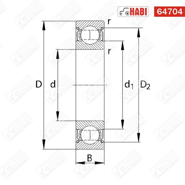Csapágy 6202 C3 SKF