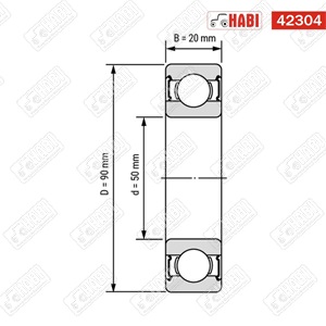 Csapágy 6210 2RS C3 SKF