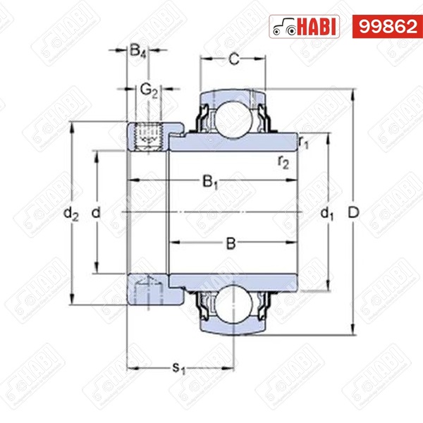 Csapágy SA 208 108 SKF