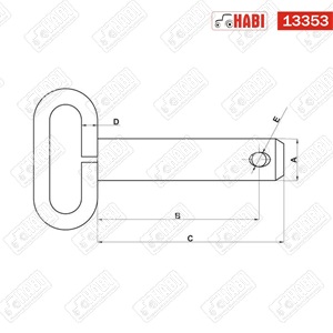 Csapszeg fogantyúval 25x135 mm