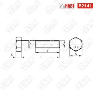 Csavar M14x1,5x55 RM 12.9