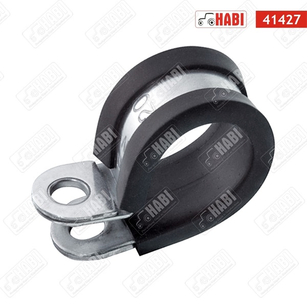 Csőbilincs 50/15 mm gumis