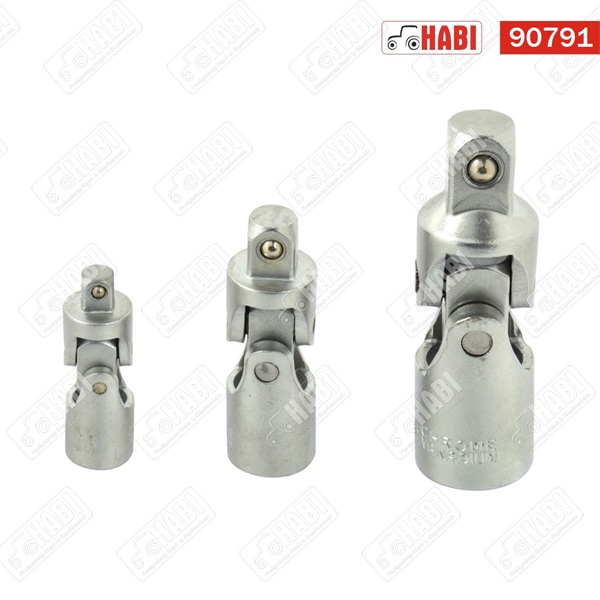 Csuklós adapterkészlet nyomatékkulcshoz, 3 db (1/2", 3/8", 1/4") Geko