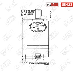 Danfoss hidromotor 32 cc d=16 mm hátsó csatlakozás WHITE