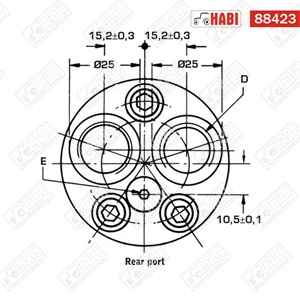Danfoss hidromotor 32 cc d=16 mm hátsó csatlakozás WHITE