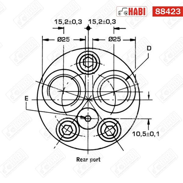 Danfoss hidromotor 32 cc d=16 mm hátsó csatlakozás WHITE