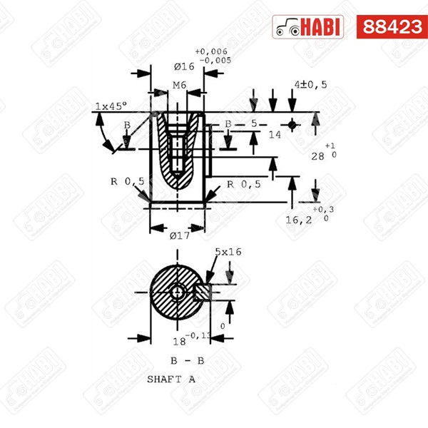 Danfoss hidromotor 32 cc d=16 mm hátsó csatlakozás WHITE